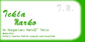 tekla marko business card
